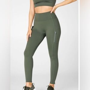 Fabletics Trinity Motion365 HW Utility Leggings in Safari